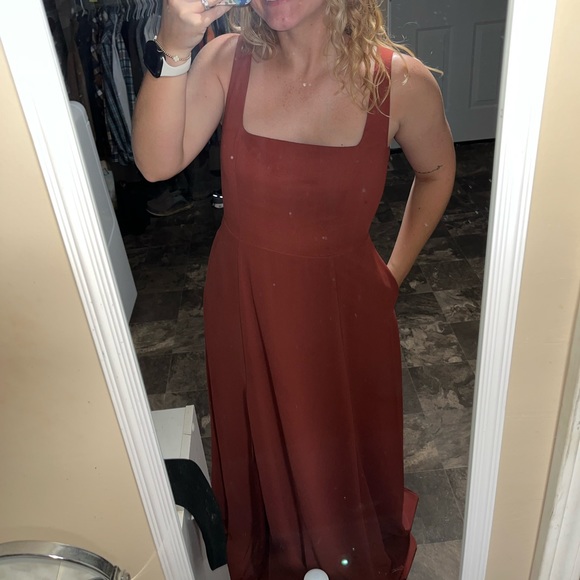 David’s Bridal Cinnamon Bridesmaid Dress - Picture 3 of 3